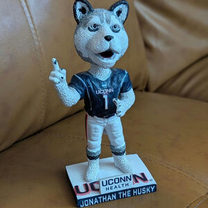UCONN Jonathan "The Husky" Mascot w/ team jersey NCAA Basketball Mascot